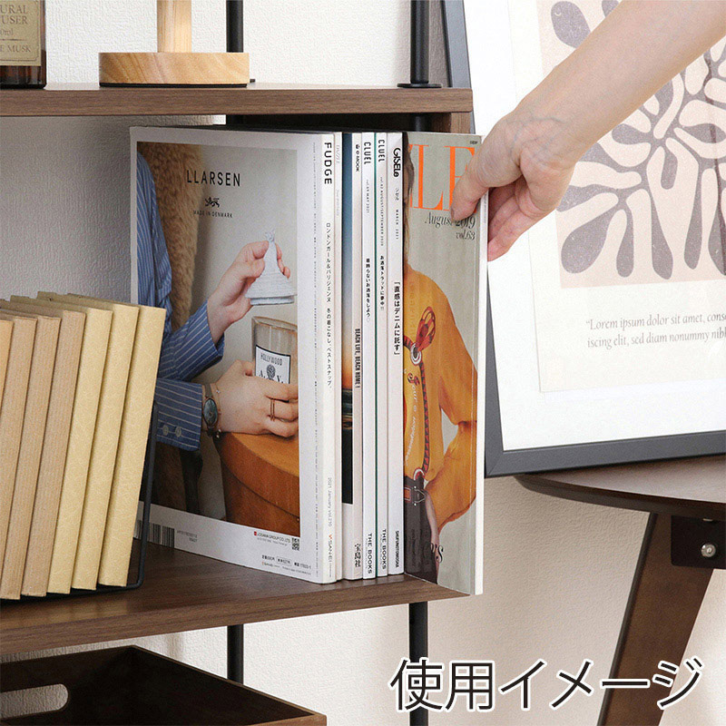 不二貿易 EZBO ツイストロック S型 ディスプレイラック 4段 ミディアムブラウン 1台(ご注文単位1台)【直送品】