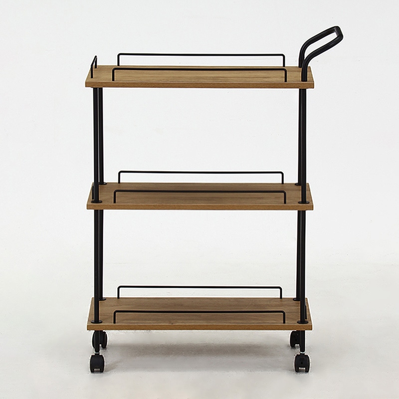 不二貿易 EZBO ツイストロック キッチンカート オークナチュラル 1台(ご注文単位1台)【直送品】