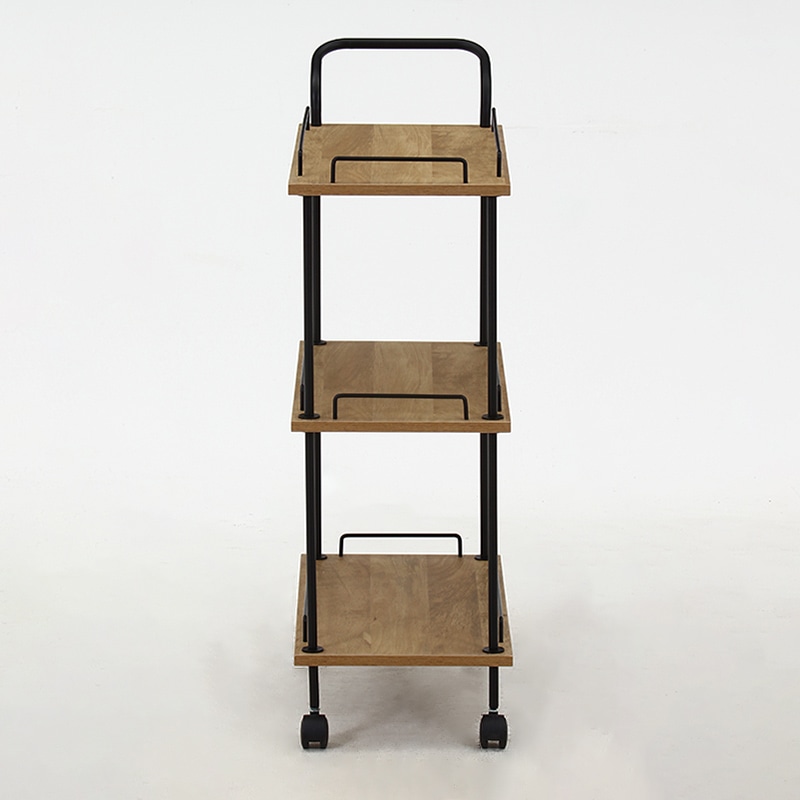 不二貿易 EZBO ツイストロック キッチンカート オークナチュラル 1台(ご注文単位1台)【直送品】