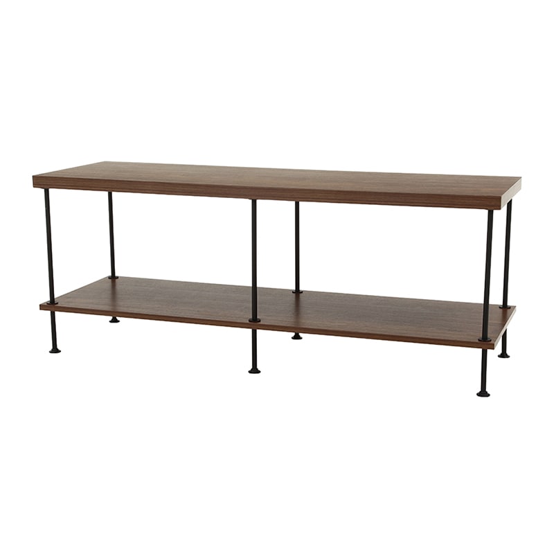 不二貿易 EZBO ツイストロックTV台 12cm幅 ミディアムブラウン 1台（ご注文単位1台）【直送品】