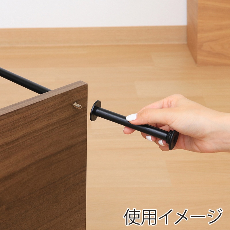 不二貿易 EZBO ツイストロックTV台 9cm幅 ミディアムブラウン 1台（ご注文単位1台）【直送品】