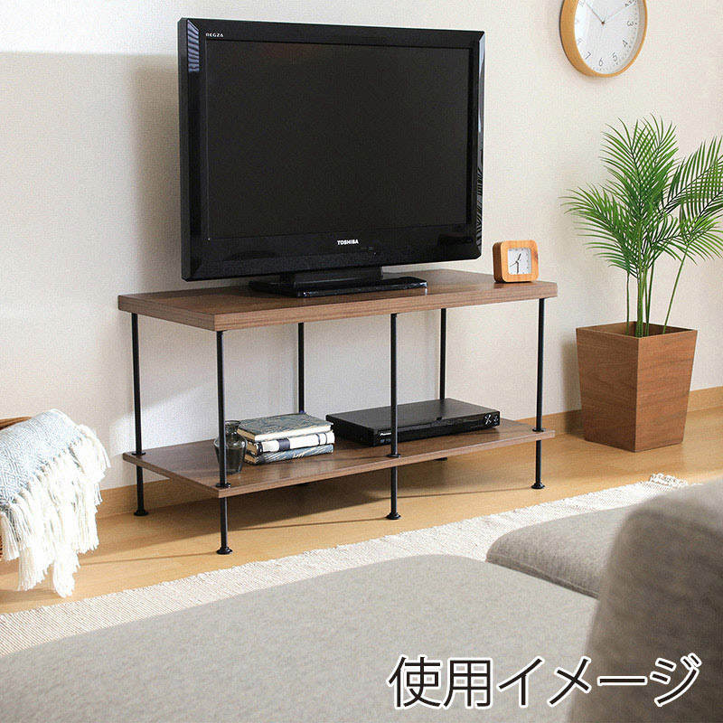 不二貿易 EZBO ツイストロックTV台 9cm幅 ミディアムブラウン 1台（ご注文単位1台）【直送品】