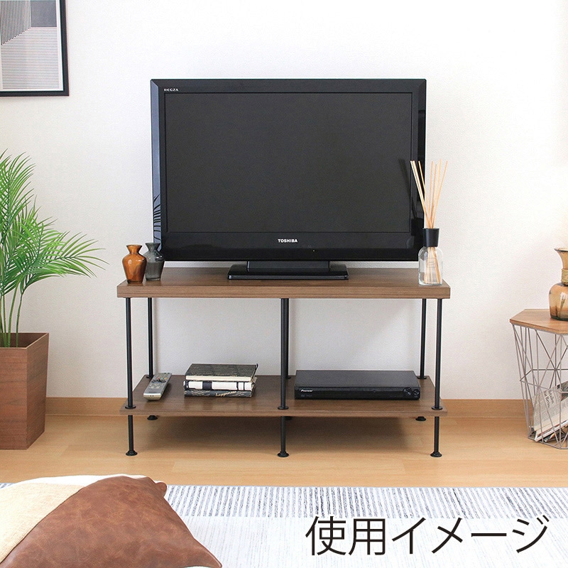 不二貿易 EZBO ツイストロックTV台 9cm幅 ミディアムブラウン 1台（ご注文単位1台）【直送品】