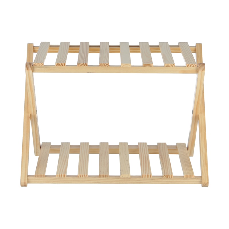 不二貿易 フォールディングウッドラック リム 2段 NA×NA 1個（ご注文単位4個）【直送品】