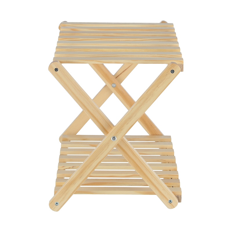 不二貿易 フォールディングウッドラック リム 2段 NA×NA 1個（ご注文単位4個）【直送品】