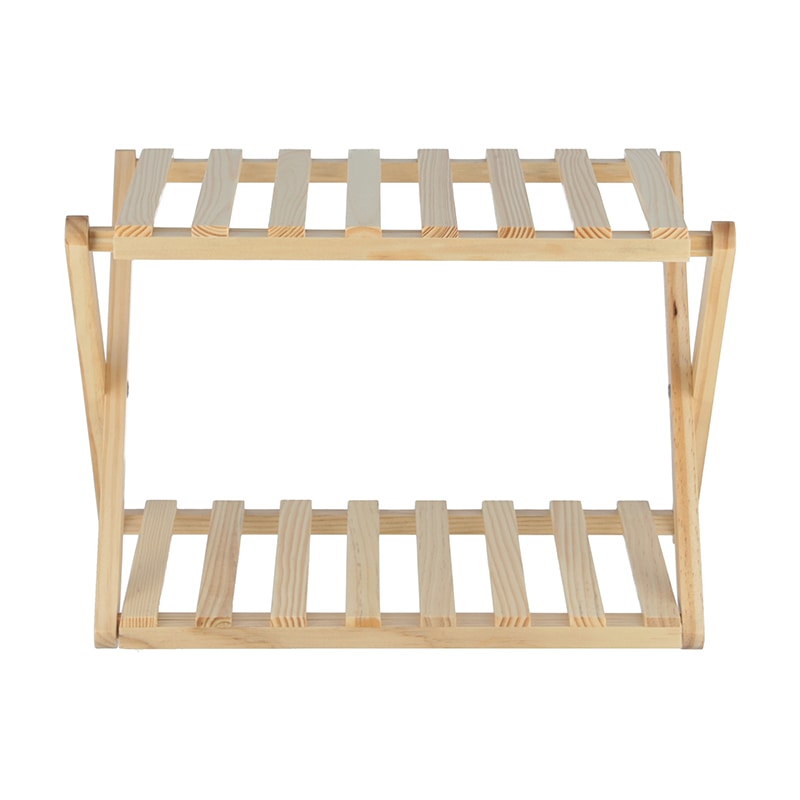 不二貿易 フォールディングウッドラック リム 2段 NA×NA 1個（ご注文単位4個）【直送品】