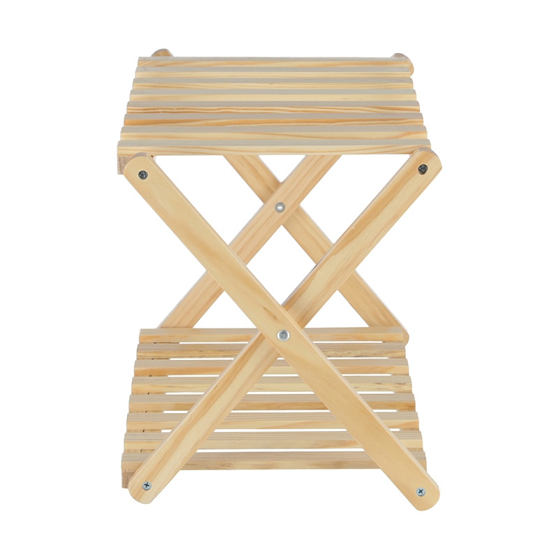 不二貿易 フォールディングウッドラック リム 2段 NA×NA 1個（ご注文単位4個）【直送品】