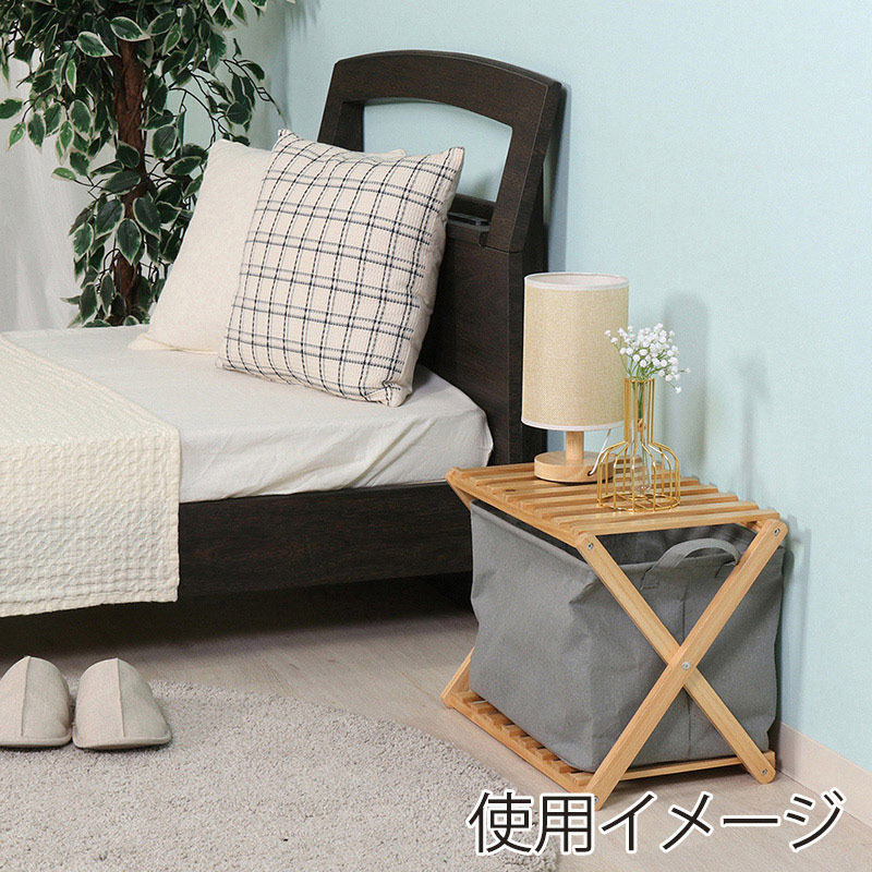 不二貿易 フォールディングウッドラック リム 2段 NA×NA 1個（ご注文単位4個）【直送品】