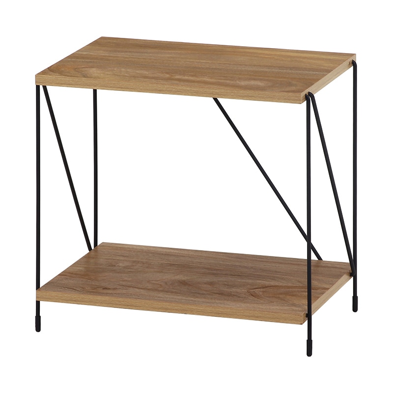 不二貿易 EZBO ワイヤーラック 2段 40幅 オークナチュラル 1台（ご注文単位1台）【直送品】