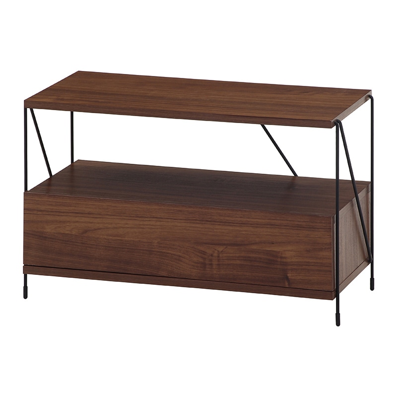 不二貿易 EZBO ワイヤーTVラック ミディアムブラウン 1台(ご注文単位1台)【直送品】