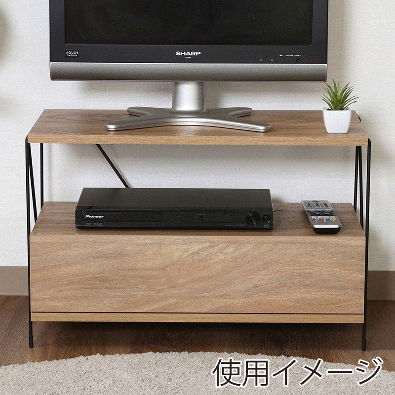 不二貿易 EZBO ワイヤーTVラック オークナチュラル 1台（ご注文単位1台