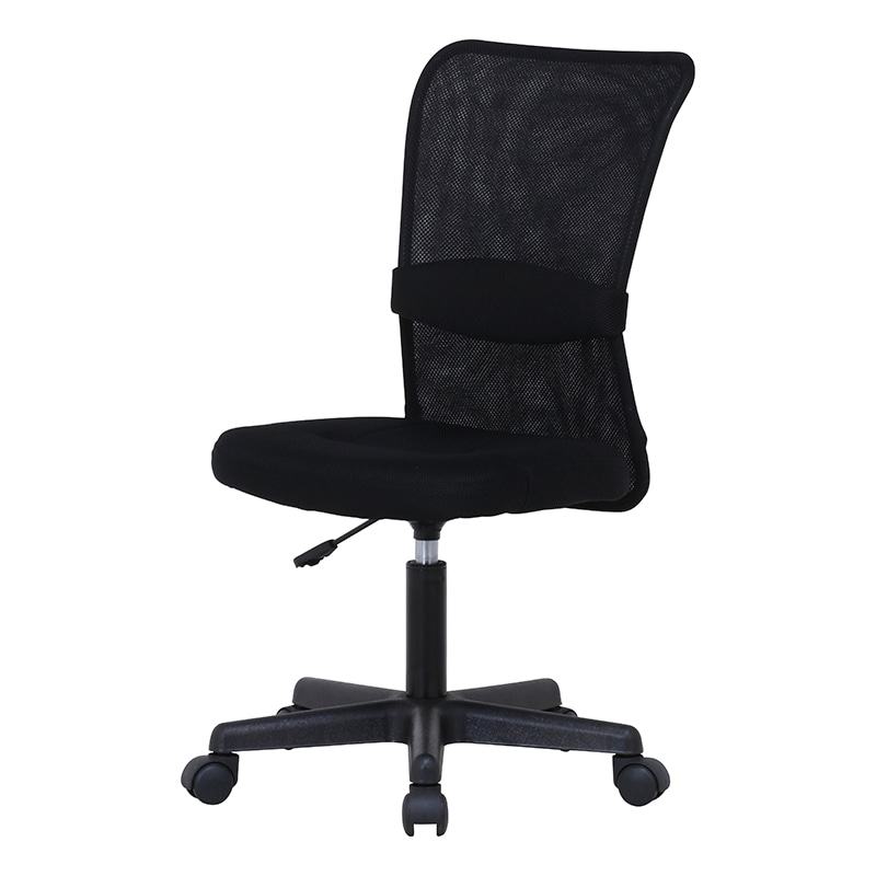 不二貿易 メッシュバックチェアー ハンター ブラック 1台（ご注文単位1台）【直送品】