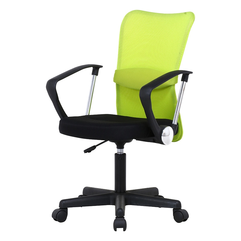 不二貿易 メッシュバックチェアー ハンター 肘付 グリーン 1台（ご注文単位1台）【直送品】