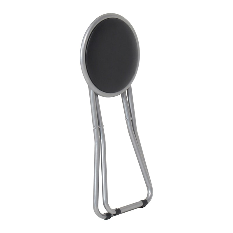 不二貿易 パイプ折りたたみイス ブラック FB-02BK(1010BK) 1台（ご注文単位6台）【直送品】