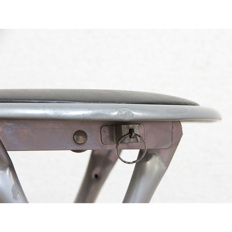 不二貿易 パイプ折りたたみイス ブラック FB-02BK(1010BK) 1台（ご注文単位6台）【直送品】