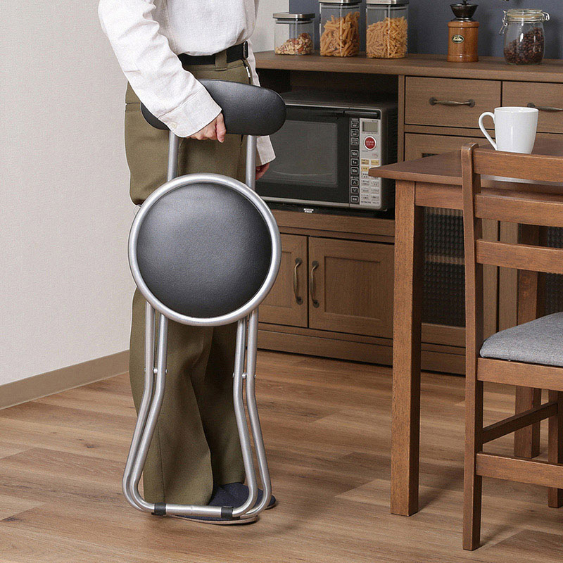 不二貿易 パイプスリムチェアー ブラック FB-32BK(1010BK) 1台（ご注文単位6台）【直送品】