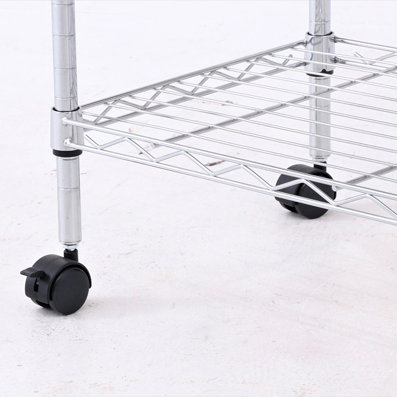 不二貿易 メタルマルチシェルフ 3段 60cm幅 クロム MS-63593CR 1台(ご注文単位1台)【直送品】