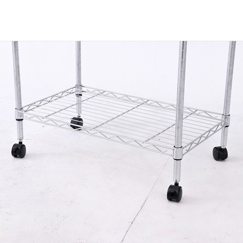 不二貿易 メタルマルチシェルフ 4段 60cm幅 クロム MS-635124CR 1台（ご注文単位1台）【直送品】