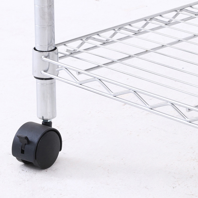 不二貿易 メタルマルチシェルフ 4段 90cm幅 クロム MS-945154CR 1台(ご注文単位1台)【直送品】