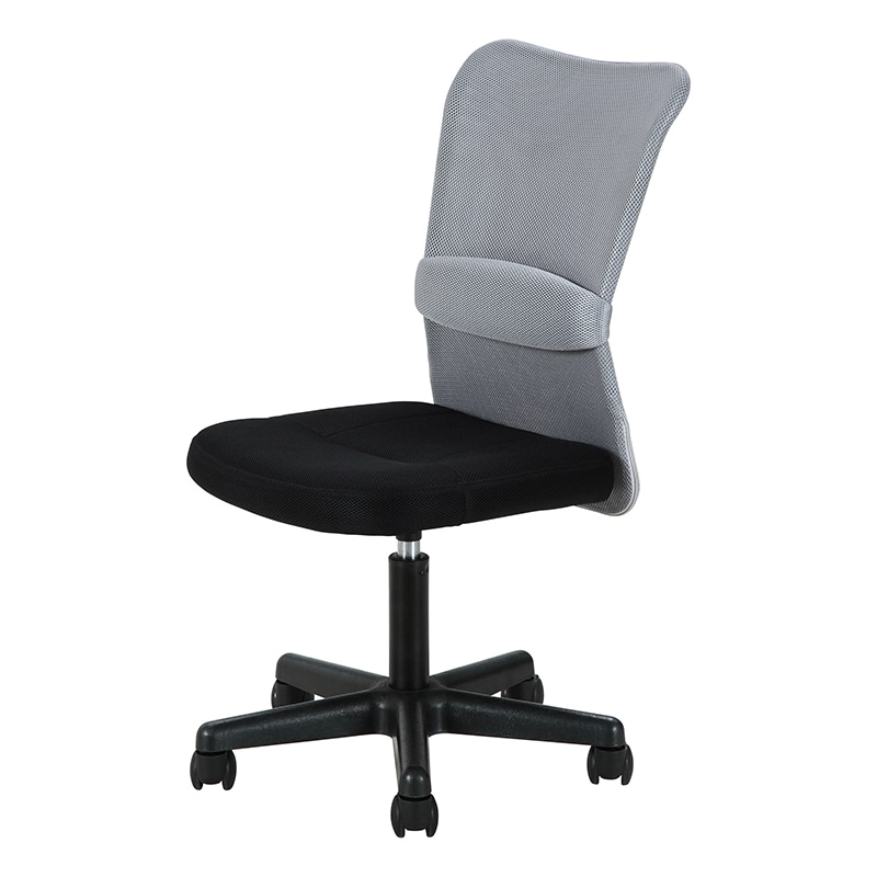 不二貿易 メッシュバックチェアー ハンター グレー 1台(ご注文単位1台)【直送品】