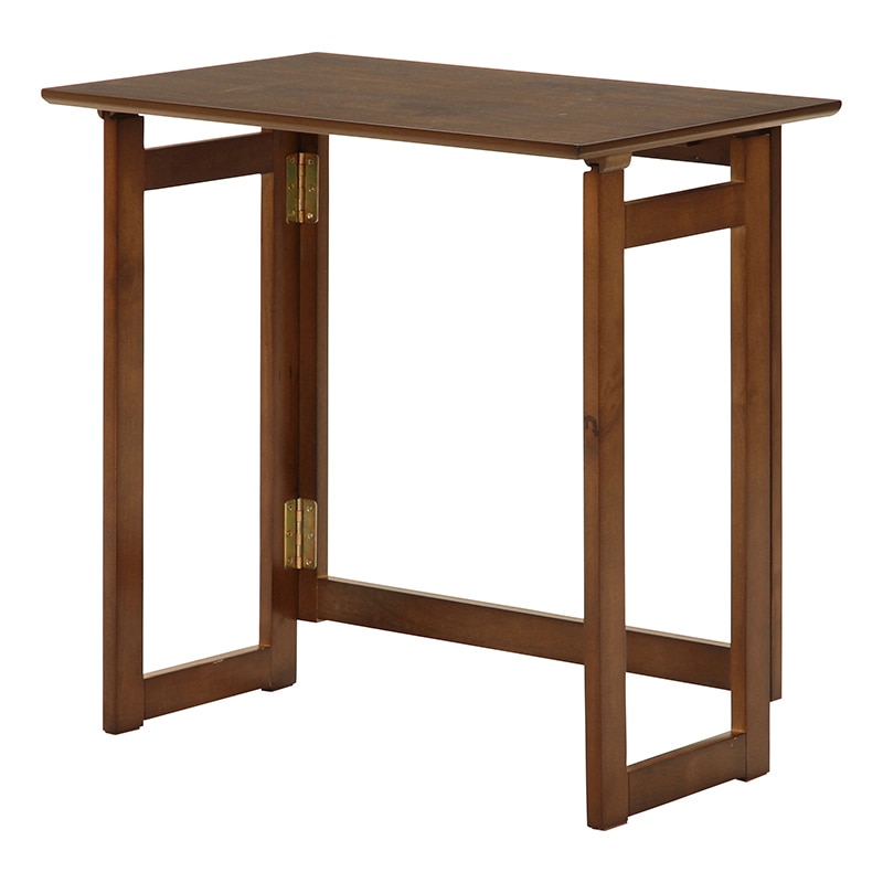 不二貿易 フォールディングテーブル ミラン ミディアムブラウン 1台（ご注文単位1台）【直送品】