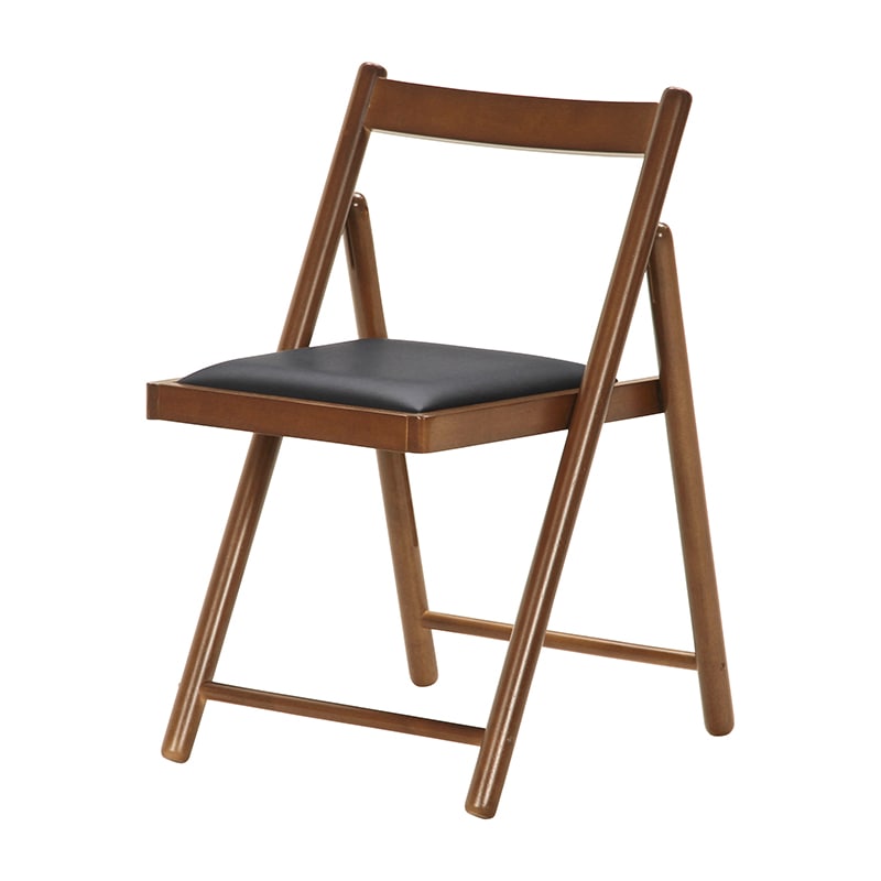 不二貿易 フォールディングチェアー ミラン ブラウン 1台(ご注文単位1台)【直送品】
