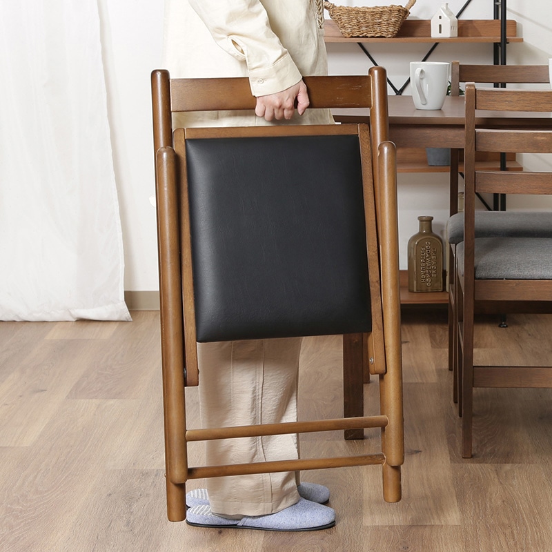 不二貿易 フォールディングチェアー ミラン ブラウン 1台(ご注文単位1台)【直送品】