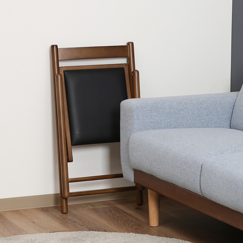 不二貿易 フォールディングチェアー ミラン ブラウン 1台(ご注文単位1台)【直送品】