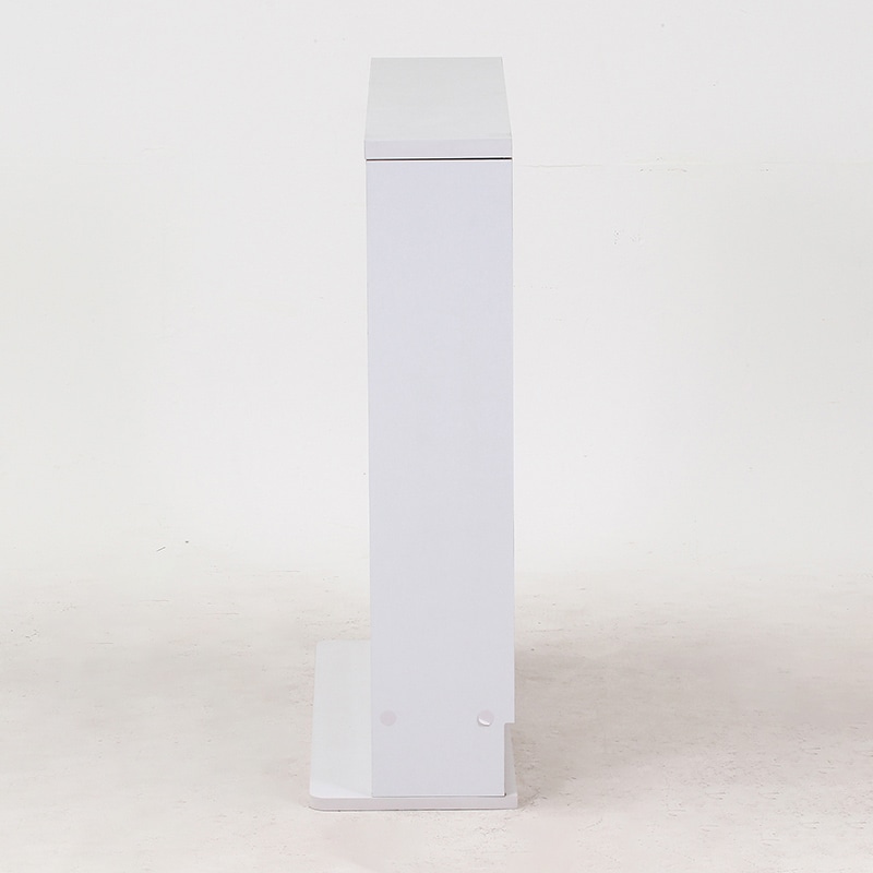 不二貿易 ガラスコレクションケース ロータイプ 浅型 ホワイト 1台（ご注文単位1台）【直送品】