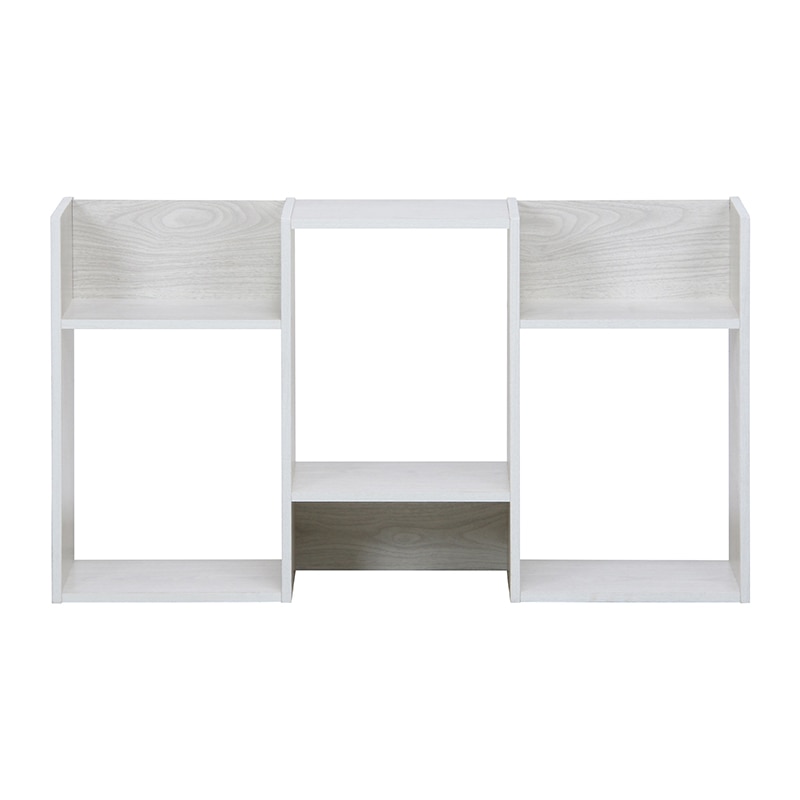 不二貿易 S型ディスプレイラック 3段 ホワイトウォッシュ 1台（ご注文単位1台）【直送品】