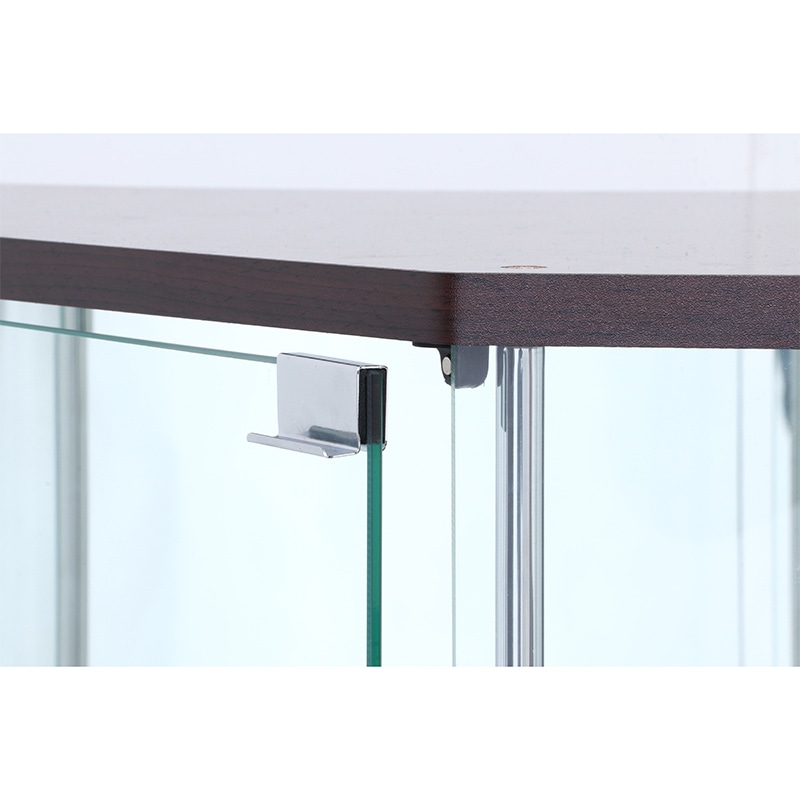 不二貿易 ガラスコレクションケース コーナータイプ 背面ミラー付き 1台（ご注文単位1台）【直送品】