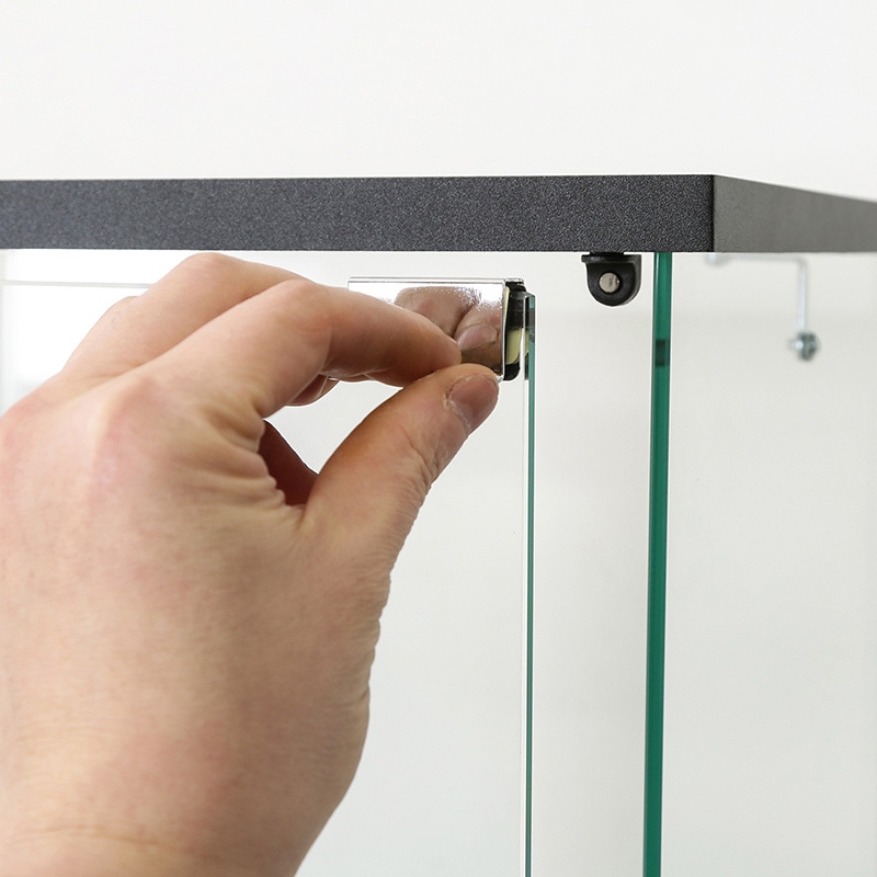 不二貿易 ガラスコレクションケース 4段 クリア TMG-G130 1台（ご注文単位1台）【直送品】