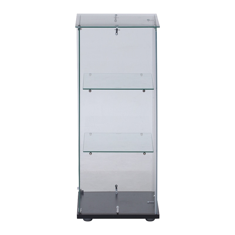 不二貿易 ガラスコレクションケース 3段 クリア 1台(ご注文単位1台)【直送品】