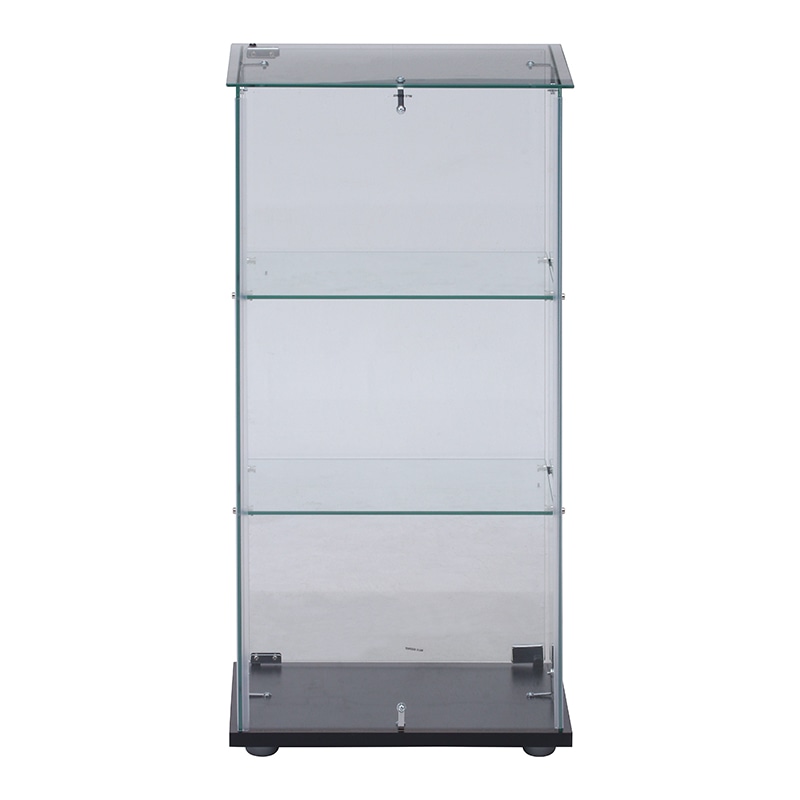 不二貿易 ガラスコレクションケース 3段 クリア 1台(ご注文単位1台)【直送品】