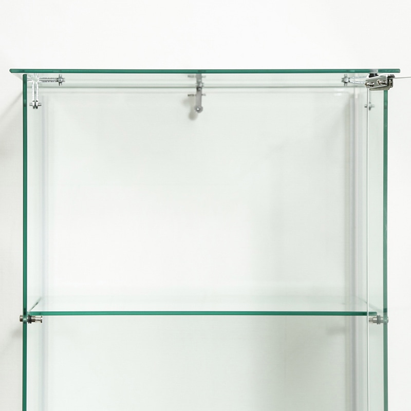 不二貿易 ガラスコレクションケース 3段 クリア 1台(ご注文単位1台)【直送品】