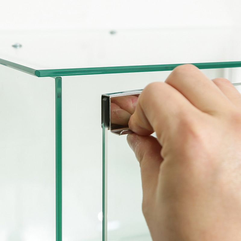 不二貿易 ガラスコレクションケース 3段 クリア 1台(ご注文単位1台)【直送品】