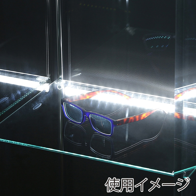 不二貿易 ガラスコレクションケース 4段 LED 1台（ご注文単位1台）【直送品】