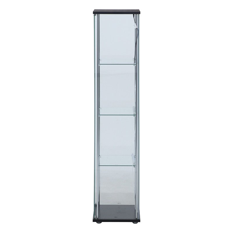 不二貿易 ガラスコレクションケース 4段 LED 背面ミラー付き 1台(ご注文単位1台)【直送品】