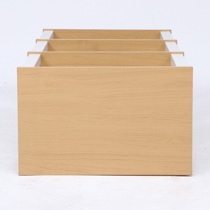 不二貿易 フィット 4段ラック ナチュラル×ホワイト 1台(ご注文単位1台)【直送品】