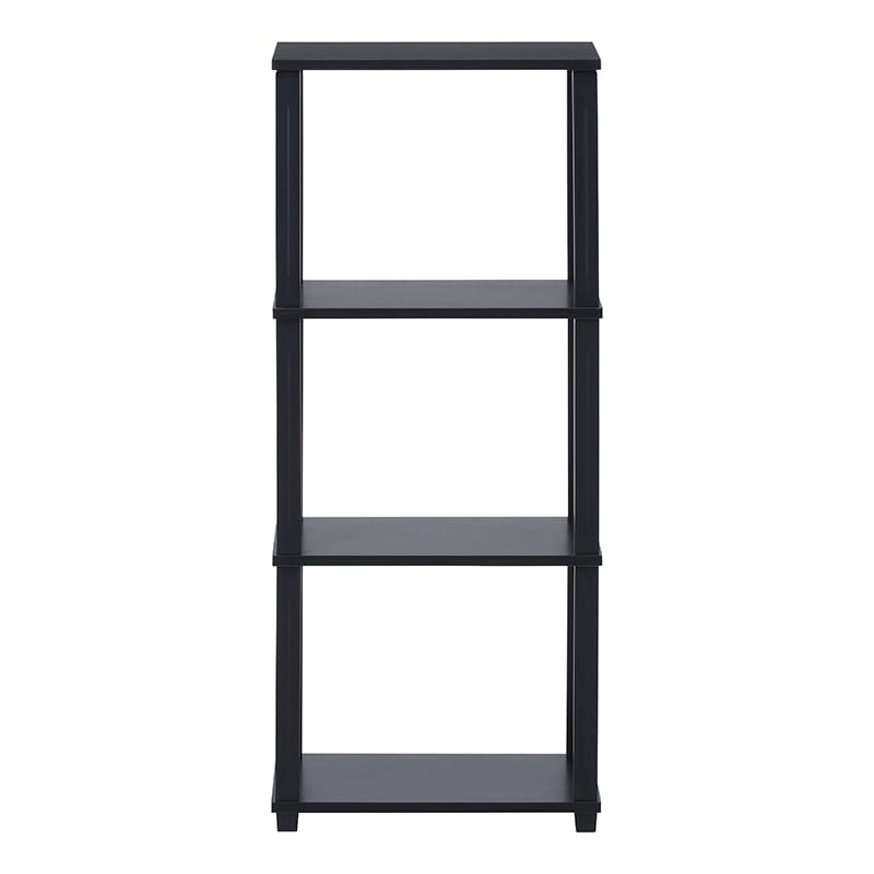 不二貿易 フィット 4段ラック ブラウン×ブラック 1台(ご注文単位1台)【直送品】