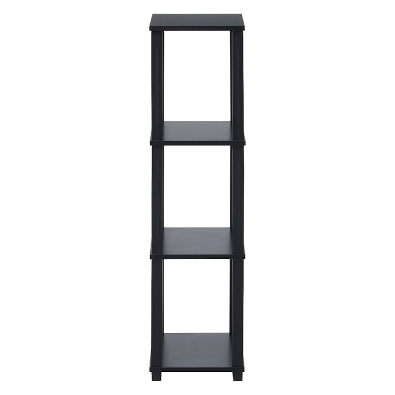 不二貿易 フィット 4段ラック ブラウン×ブラック 1台(ご注文単位1台)【直送品】