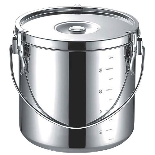 本間製作所 K　18-8　厚底　給食缶　18cm　4.4L   1個（ご注文単位1個）【直送品】