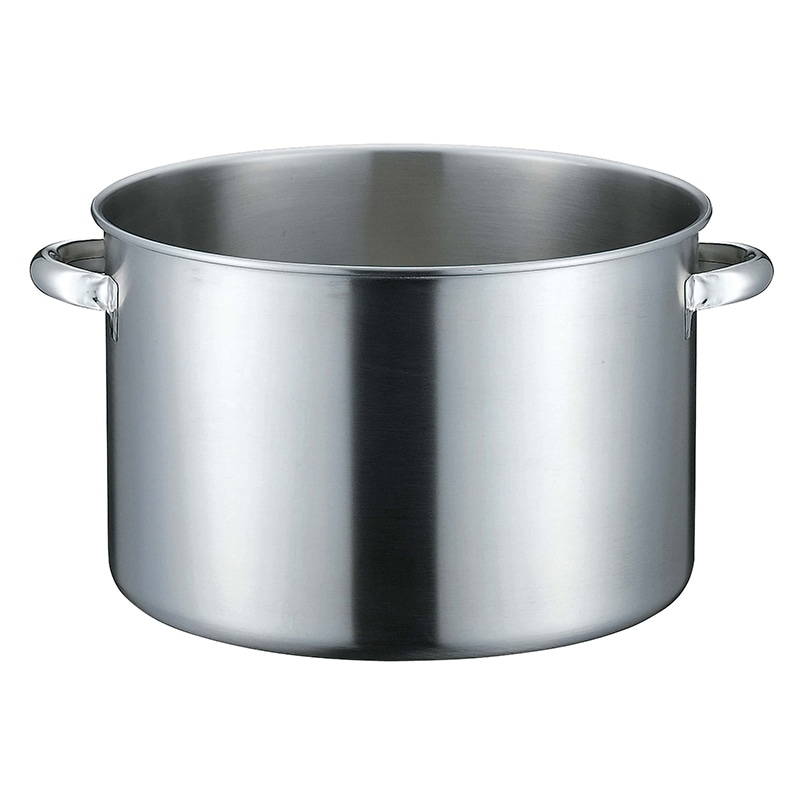 本間製作所 K 19-0 IH対応 半寸胴鍋(目盛付)30cm(蓋無) 1個(ご注文単位1個)【直送品】