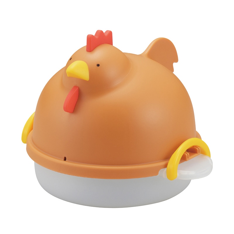 曙産業 レンジでらくチン！ゆでたまご にわとり型 4個用 ブラウン 1個（ご注文単位1個）【直送品】