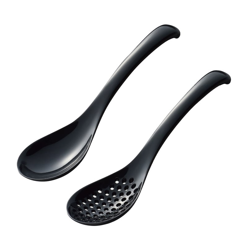 曙産業 いろいろ使えるレンゲスプーンセット 小 ブラック TW-3785 1個（ご注文単位1個）【直送品】