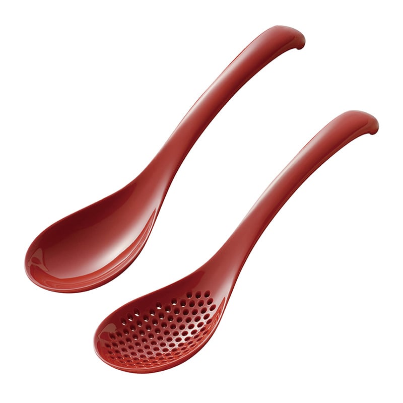 曙産業 いろいろ使えるレンゲスプーンセット 大 レッド TW-3786 1個（ご注文単位1個）【直送品】