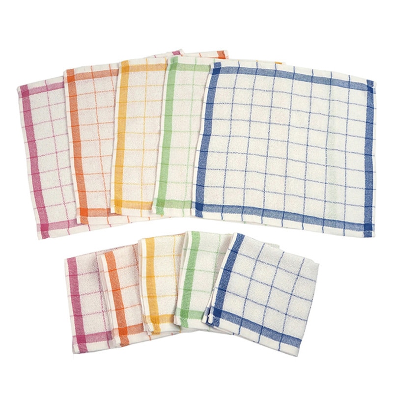 小杉善 格子おしぼり 10枚入 80組 DPA-1002-10 1組（ご注文単位1組）【直送品】