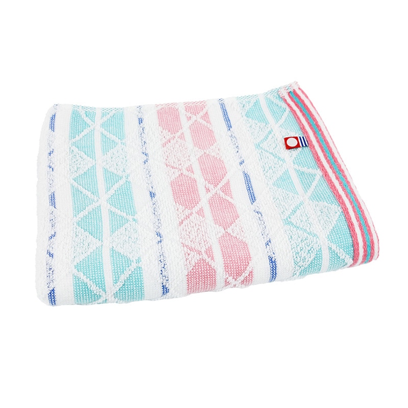 小杉善株式会社 今治タオル カレイドチェック フェイスタオル ブルー YK-234BP 1枚(ご注文単位1枚)【直送品】