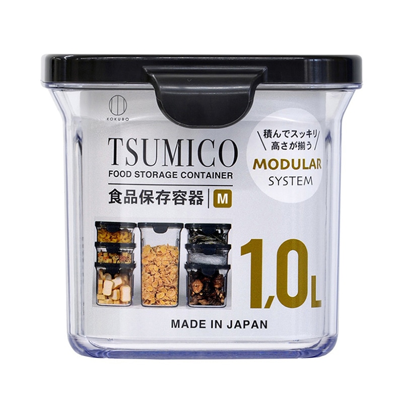 小久保工業所 TSUMICO 食品保存容器 M グレー KK-630 1個(ご注文単位6個)【直送品】