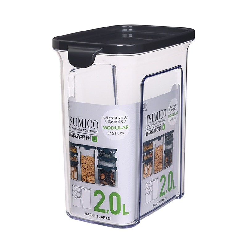 小久保工業所 TSUMICO 食品保存容器 L グレー KK-631 1個（ご注文単位6個）【直送品】